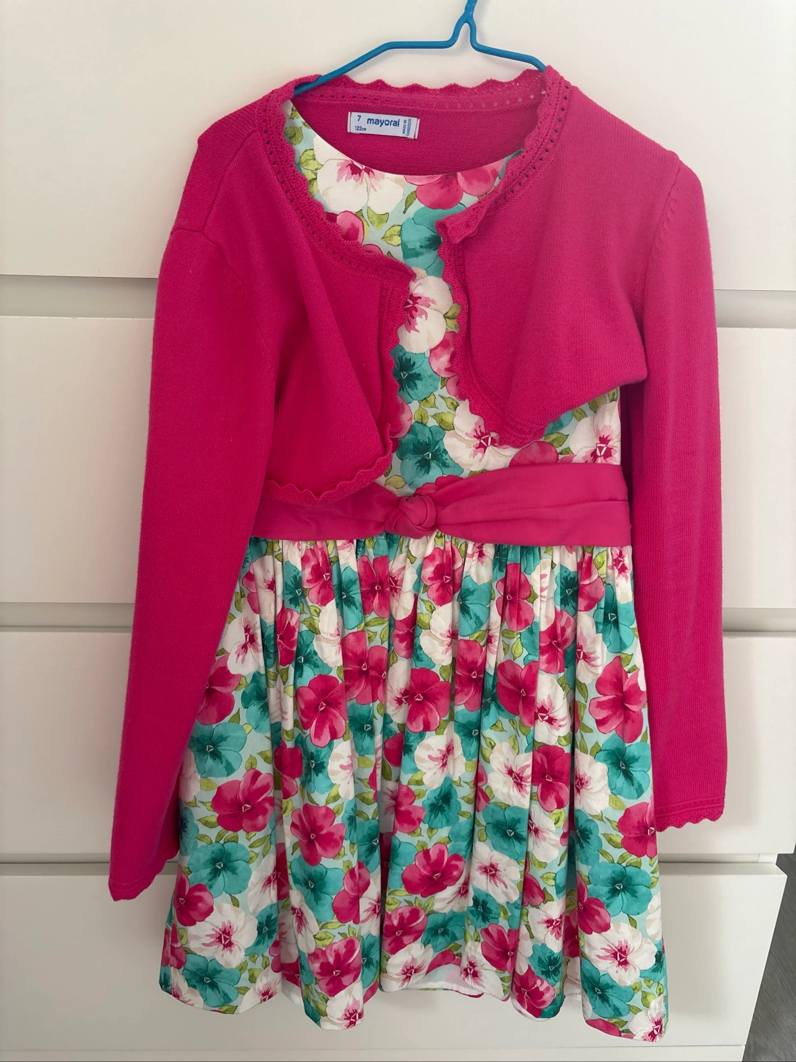 Conjunto niña vestido y chaqueta mayoral